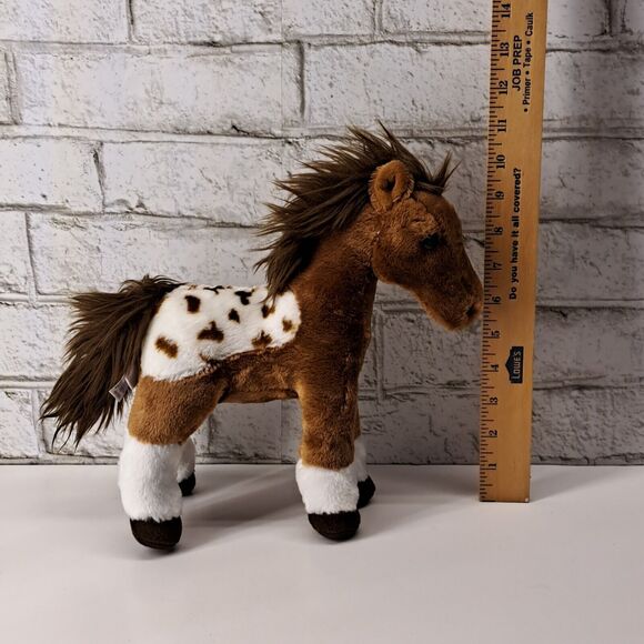 Aurora Brown White 10" Appaloosa Horse Plush Stuffed Animal Pony Spotted - Picture 4 of 7